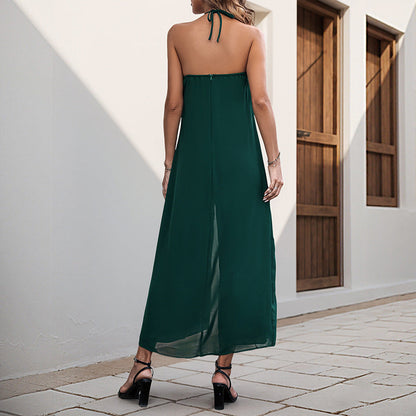 Damen Jumpsuit Trägerlos Weites Design Norvielle