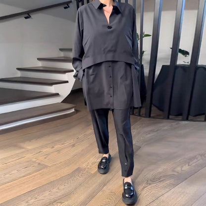 Damen Zweiteiliger Anzug Bluse und Hose Norvielle