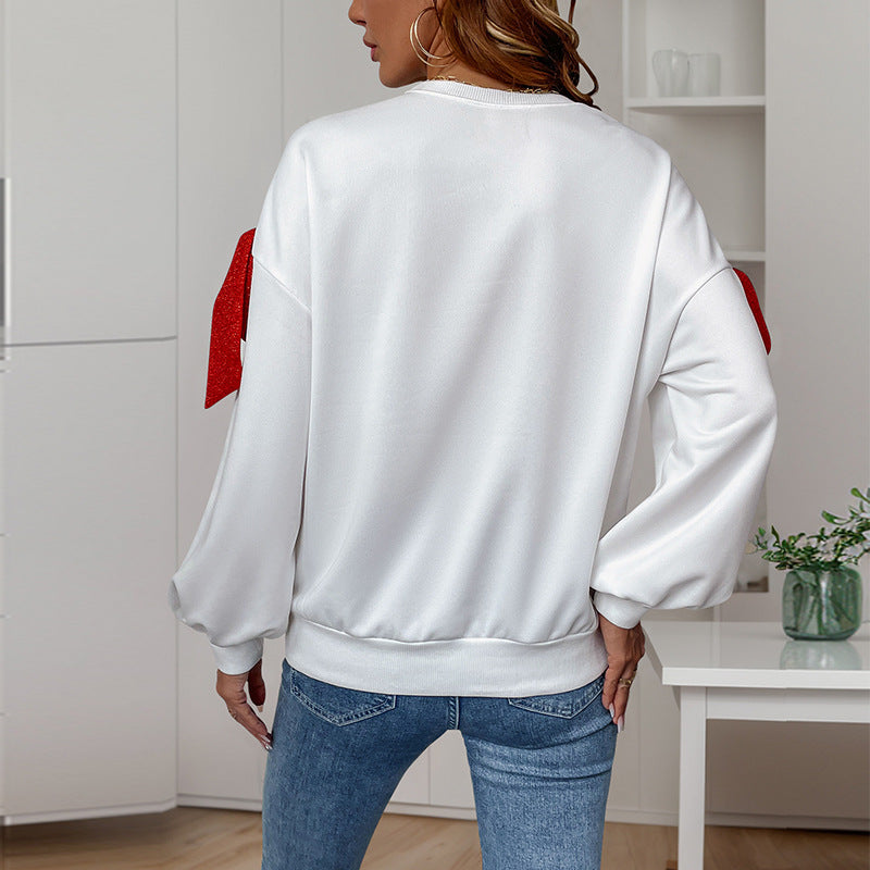 Damen Sweatshirt Voluminöse Puffärmel Norvielle