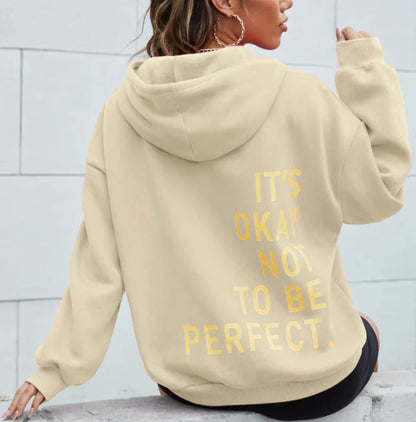 Damen Kapuzenpullover Kuscheliges Innenfutter Motivierender