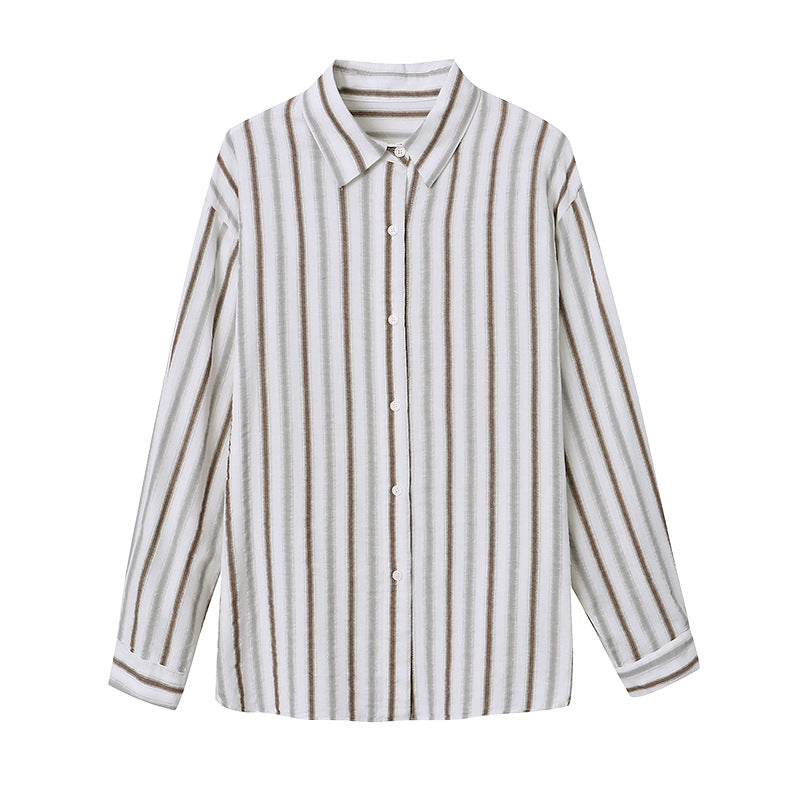 Damen Bluse Gestreift Baumwolle Norvielle
