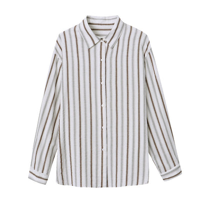 Damen Bluse Gestreift Baumwolle Norvielle