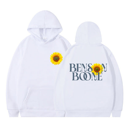 Damen Kapuzenpullover Sonnenblumenmotiv Bequem