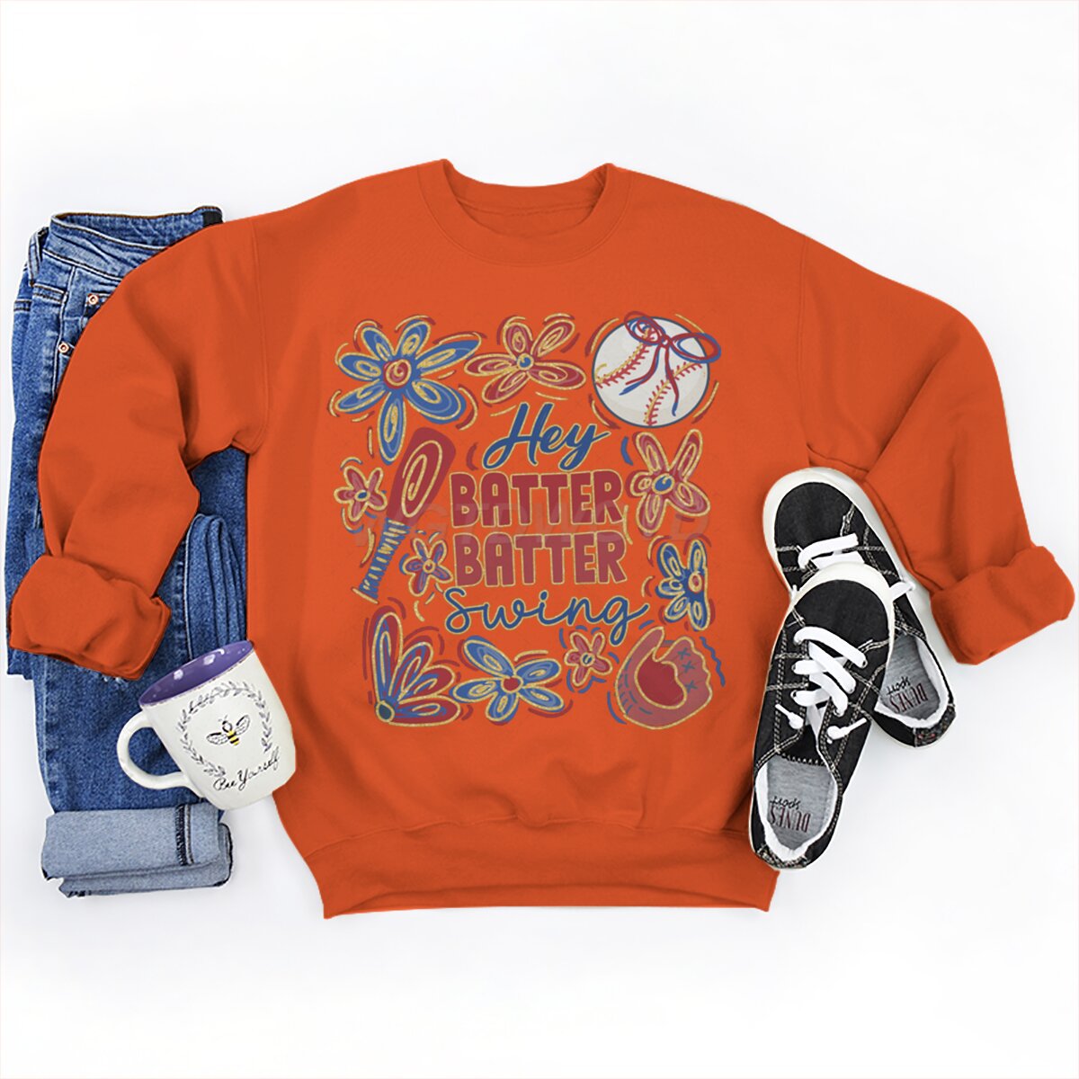 Damen Sweatshirt Baseball-Motiv Lässiger Schnitt Norvielle