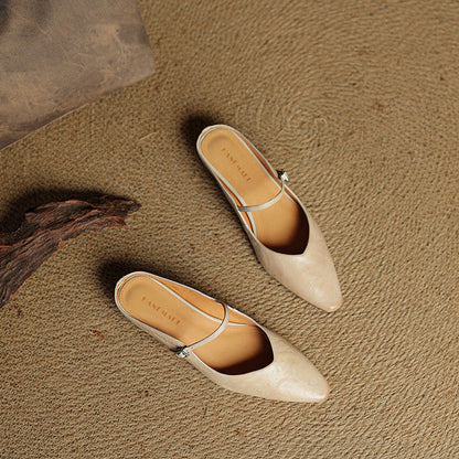 Damen Slipper Echtes Leder