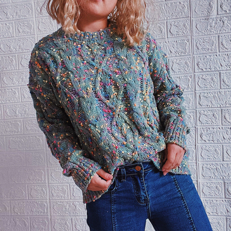 Damen Grobstrickpullover Bunt Norvielle