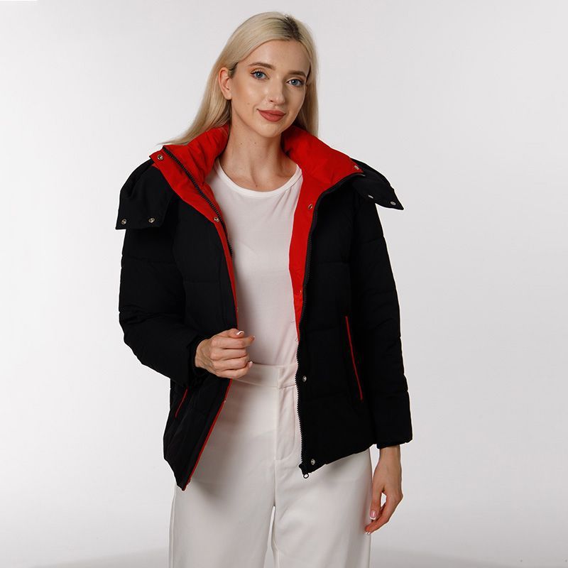 Damen Winterjacke Gesteppt Wendbar Praktische Taschen Norvielle