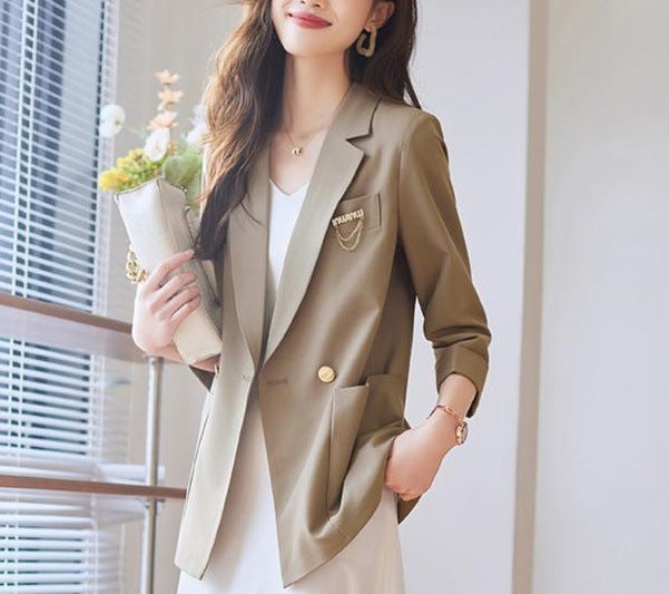 Damen Blazer Elegant Knopfdetails