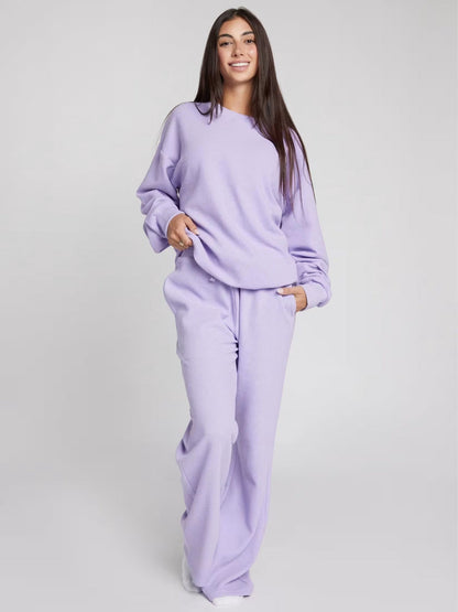 Damen Sweatshirt Waffelmuster Bequem Norvielle