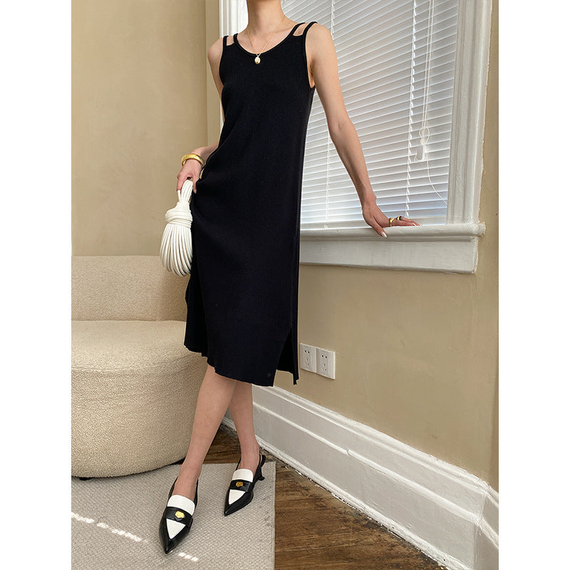 Damen Midikleid Weiches Material Mit Trägern