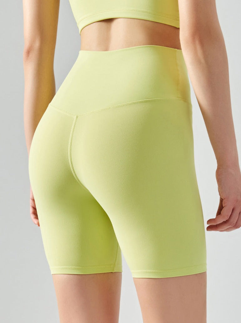 Damen Nahtlose High-Waist Biker Shorts