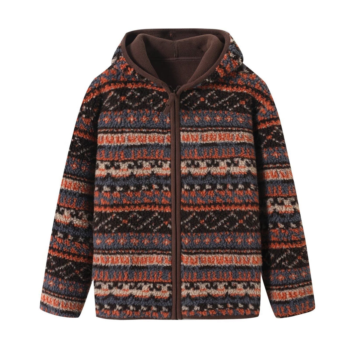 Damen Fleecejacke Mit Muster Grün