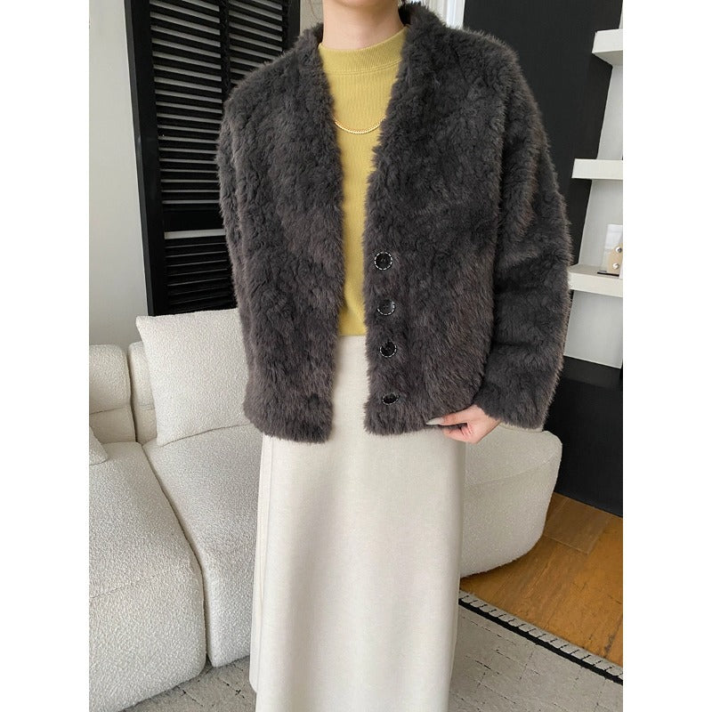 Damen Fleecejacke Knöpfe Norvielle