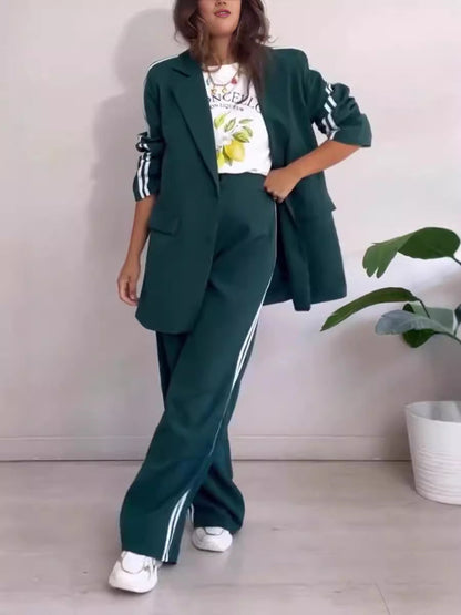 Damen Blazer-Set Sportlich Weit Norvielle