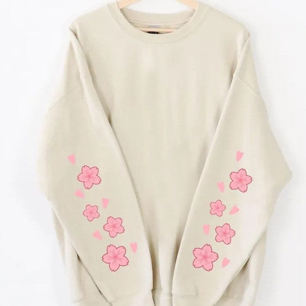 Damen Sweatshirt Florales Design Großärmelig Norvielle