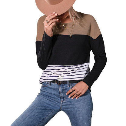 Damen Strickpullover Gestreift Modern
