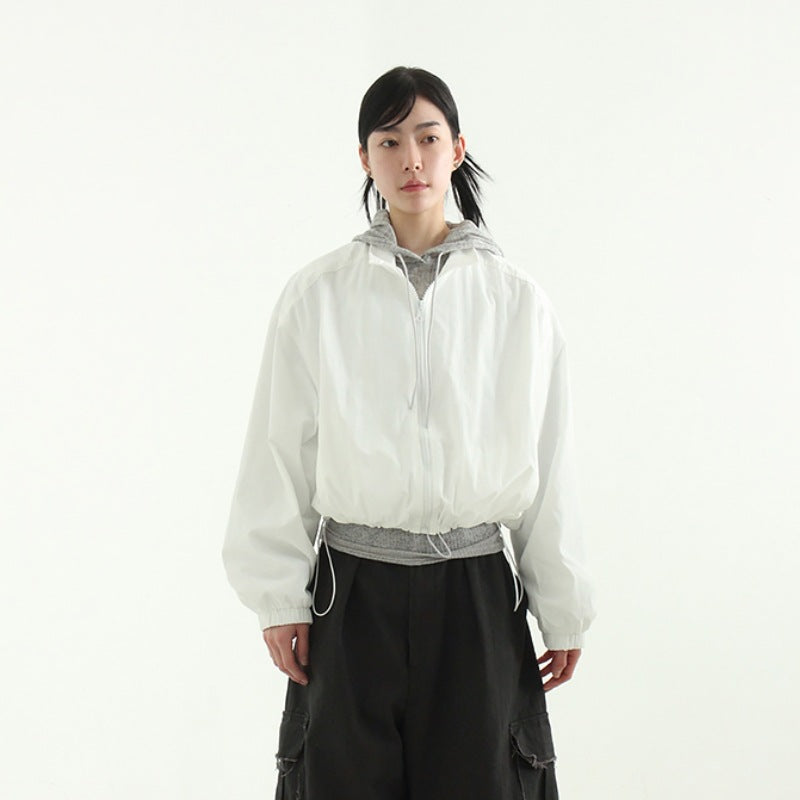 Damen Übergangsjacke Hochkragen Kordelzug Norvielle - Norvielle