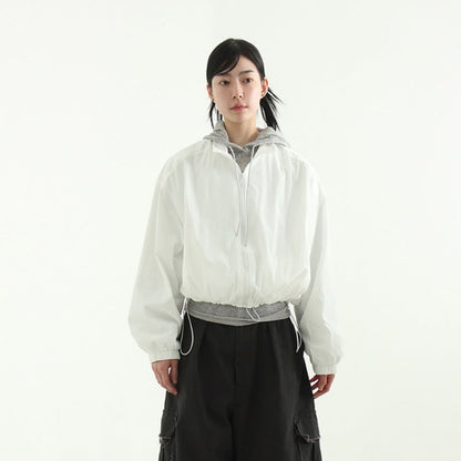 Damen Übergangsjacke Hochkragen Kordelzug Norvielle - Norvielle