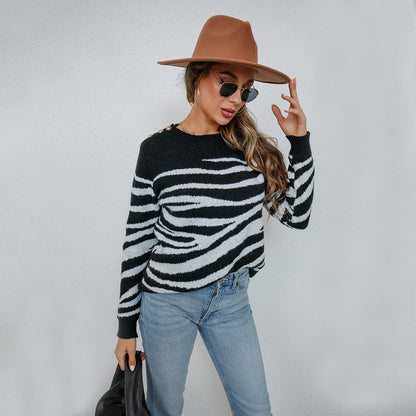 Damen Pullover Gemustert Norvielle