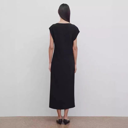 Damen Midikleid Fließend Reduced Schnitt Norvielle