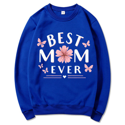 Damen Sweatshirt Florales Design Weich Rosa