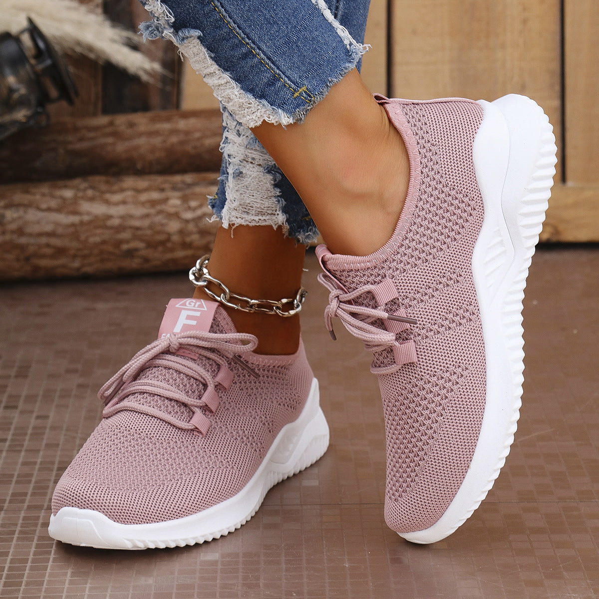 Damen Sneaker Atmungsaktives Mesh Modernes Design