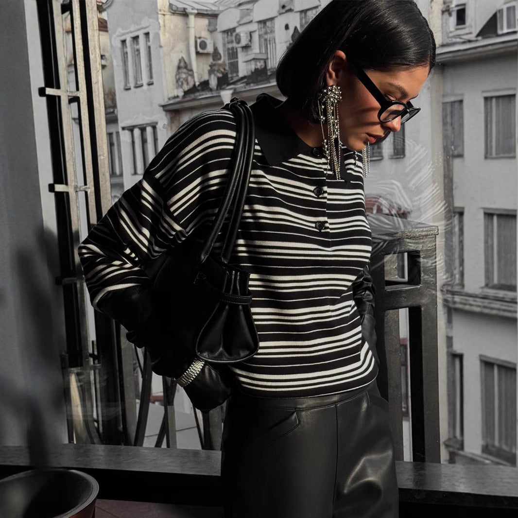Damen Cardigan Gestreift Lässige Passform Norvielle