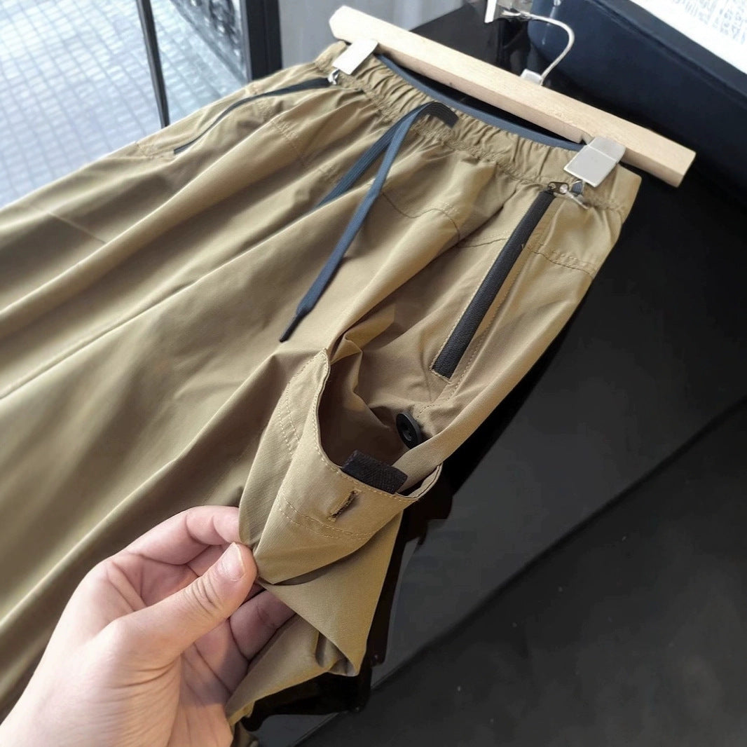 Damen Cargo Shorts Funktionale Baumwolle Beige