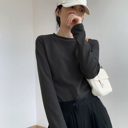 Damen Langarmshirt Feine Struktur Norvielle