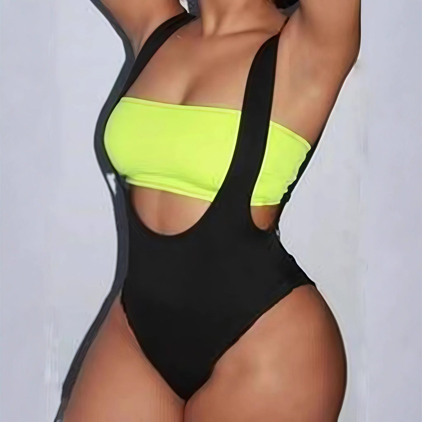 Damen Badeanzug Cut-Out-Design Verstellbare Träger Norvielle