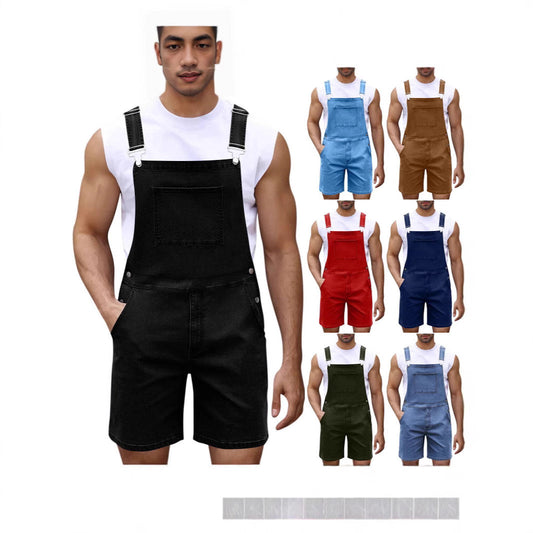 Herren Denim-Latzhose Lässig Blau - Norvielle