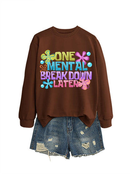 Damen Sweatshirt Kreativer Aufdruck Norvielle