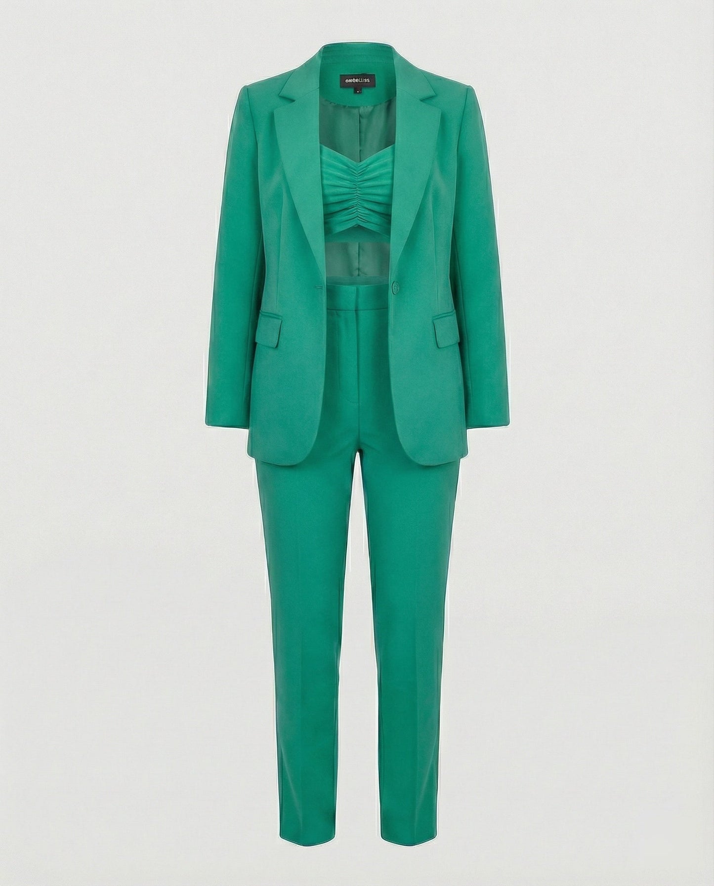 Norvielle Damen 3-Teiliges Business-Anzug Set Blazer Oberteil Hose