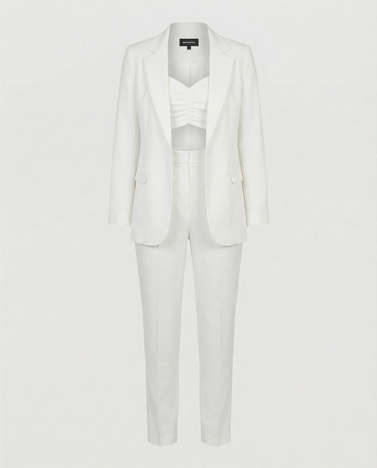 Norvielle Damen 3-Teiliges Business-Anzug Set Blazer Oberteil Hose