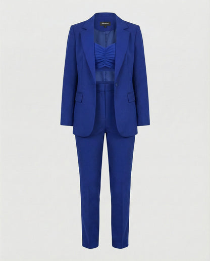 Norvielle Damen 3-Teiliges Business-Anzug Set Blazer Oberteil Hose