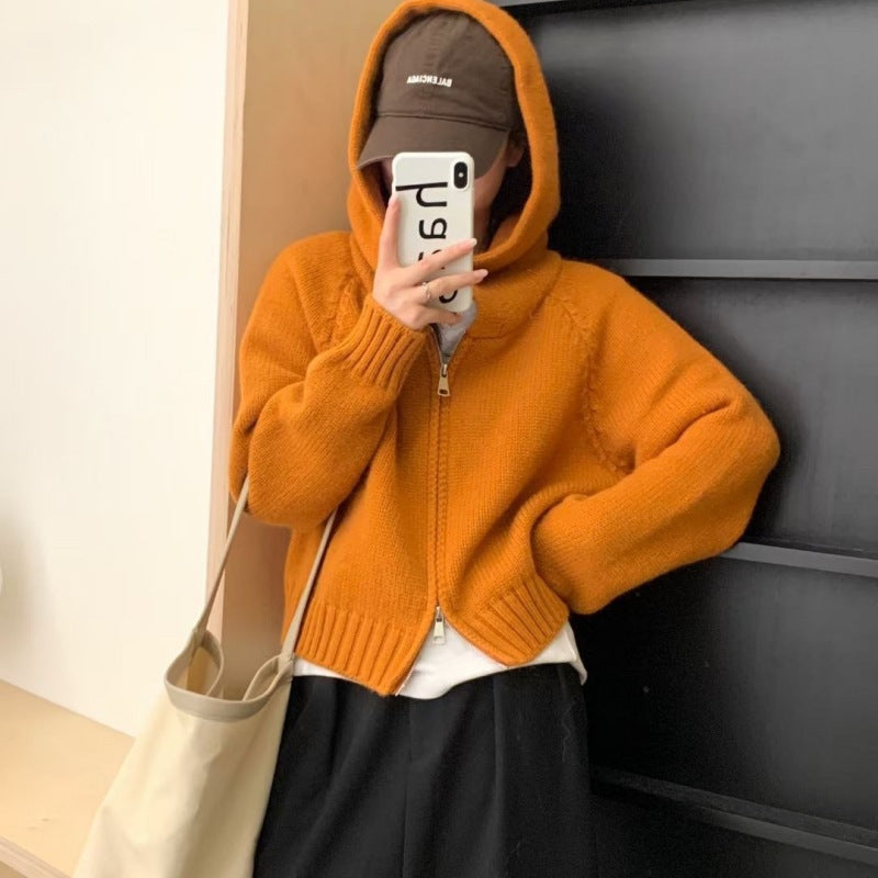 Damen Hoodie-Cardigan Kuschelig Reißverschluss Große Taschen Norvielle