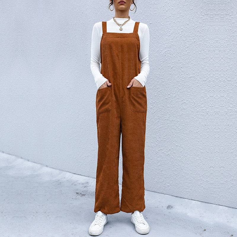Damen Cordhose Weich Bequem Mit Taschen