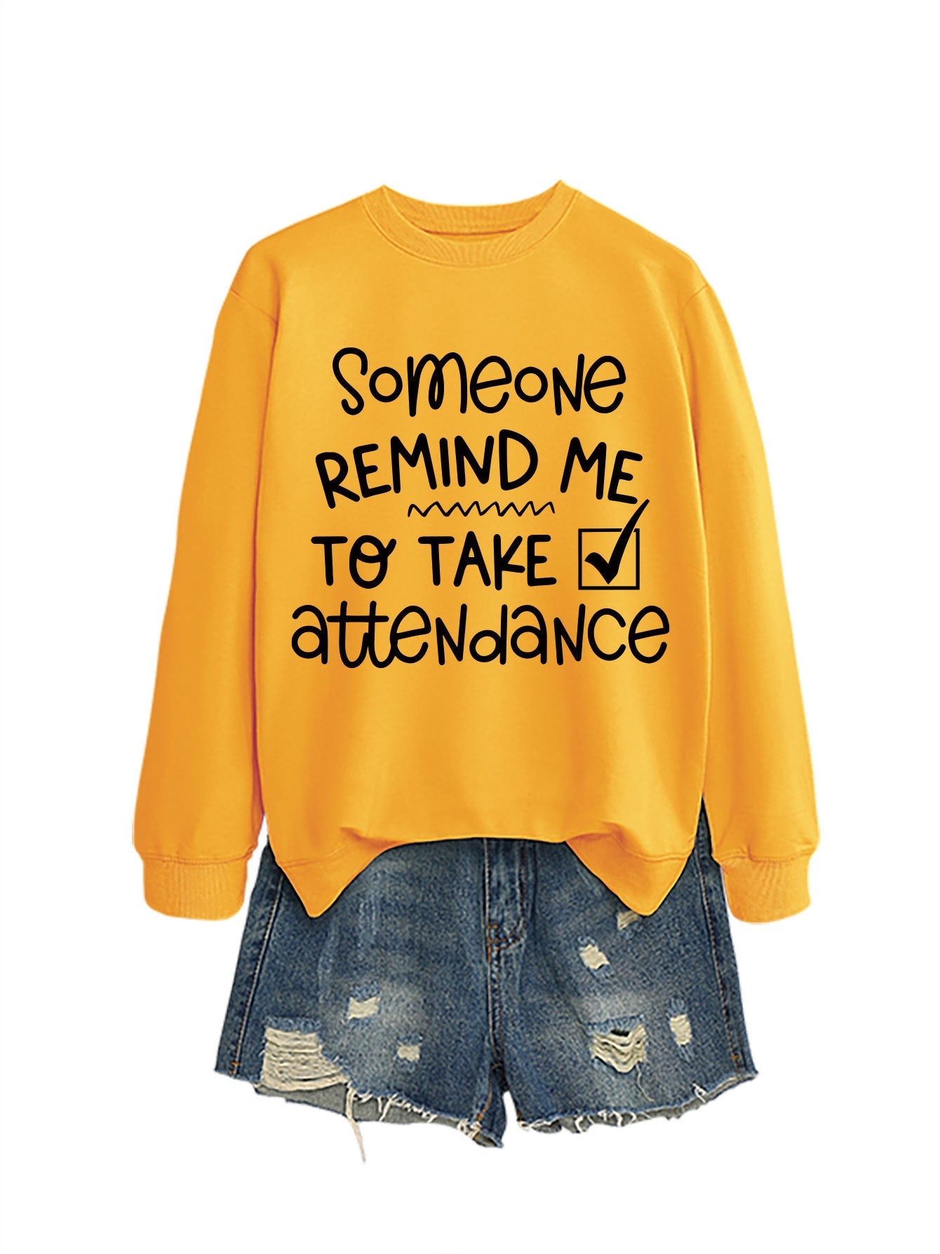Damen Sweatshirt Witziges Motiv Inspirierender Schriftzug Grau