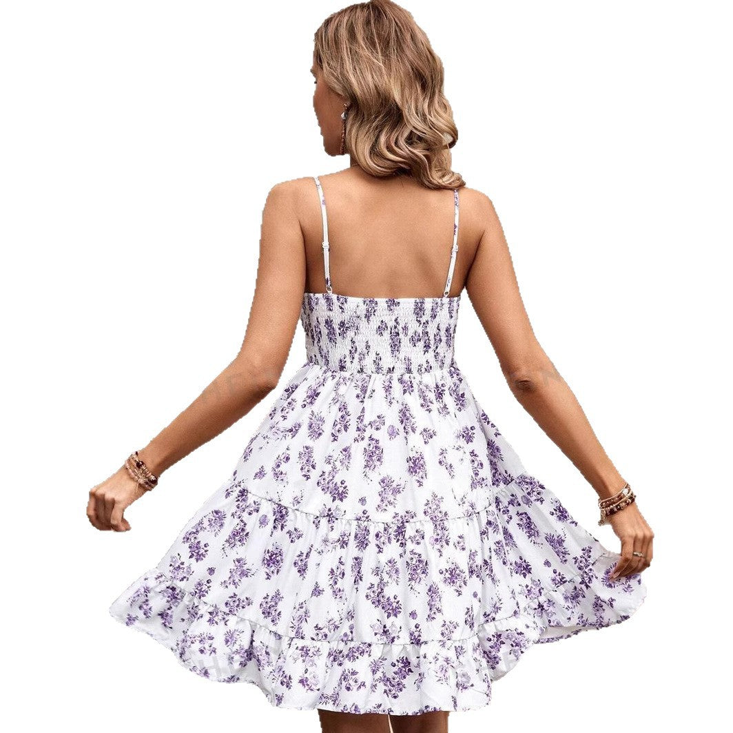 Damen Sommerkleid Luftig Rüschendetails Norvielle