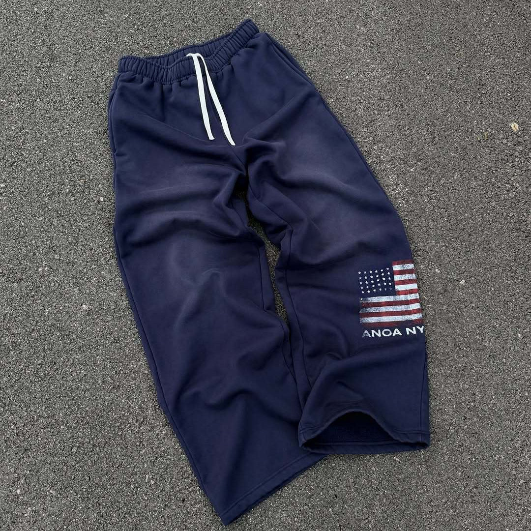 Damen Sweatpants Elastischer Bund Seitentaschen Schwarz - Norvielle