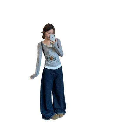Damen Langarmshirt mit Punkten Baumwolle