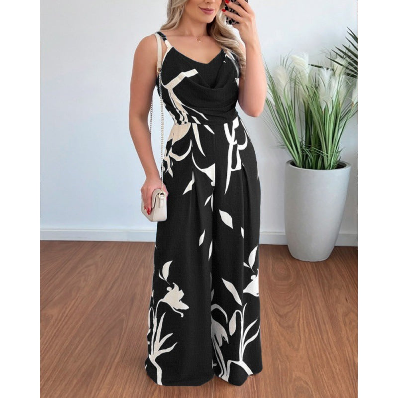 Damen Overall Gefaltetes Oberteil Florales Design