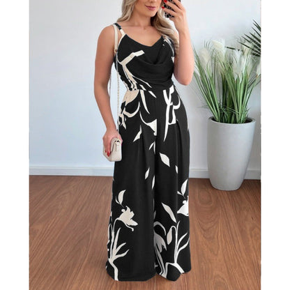 Damen Overall Gefaltetes Oberteil Florales Design