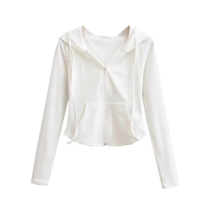 Damen Sportjacke Kapuzenjacke Reißverschluss Gemütlich