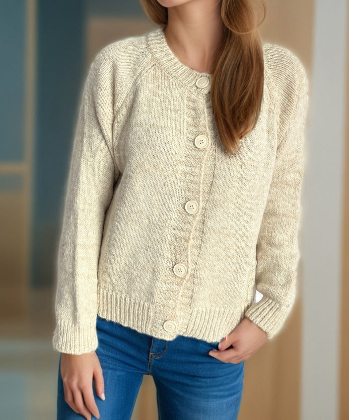 Damen Strickjacke Große Knöpfe Weich Norvielle
