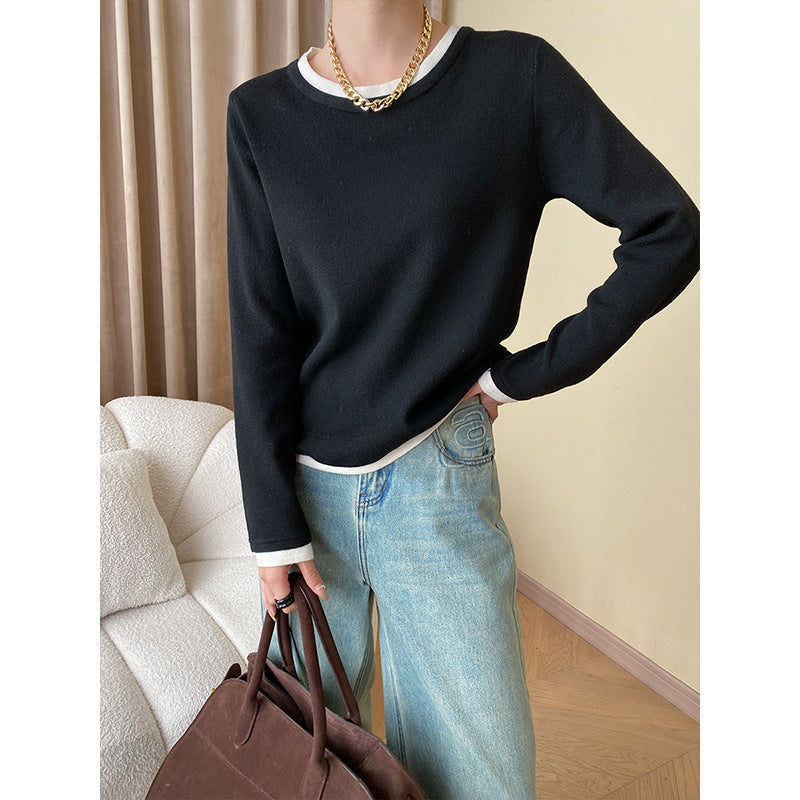 Damen Pullover mit Kontrastdetails Fein Norvielle - Norvielle