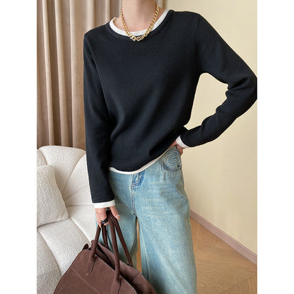 Damen Pullover mit Kontrastdetails Fein Norvielle - Norvielle