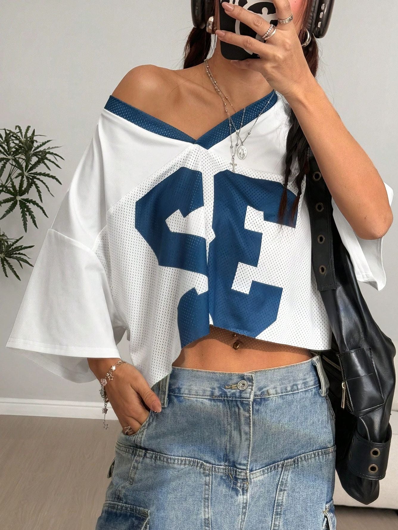 Damen Sportoberteil V-Ausschnitt Mesh Leicht