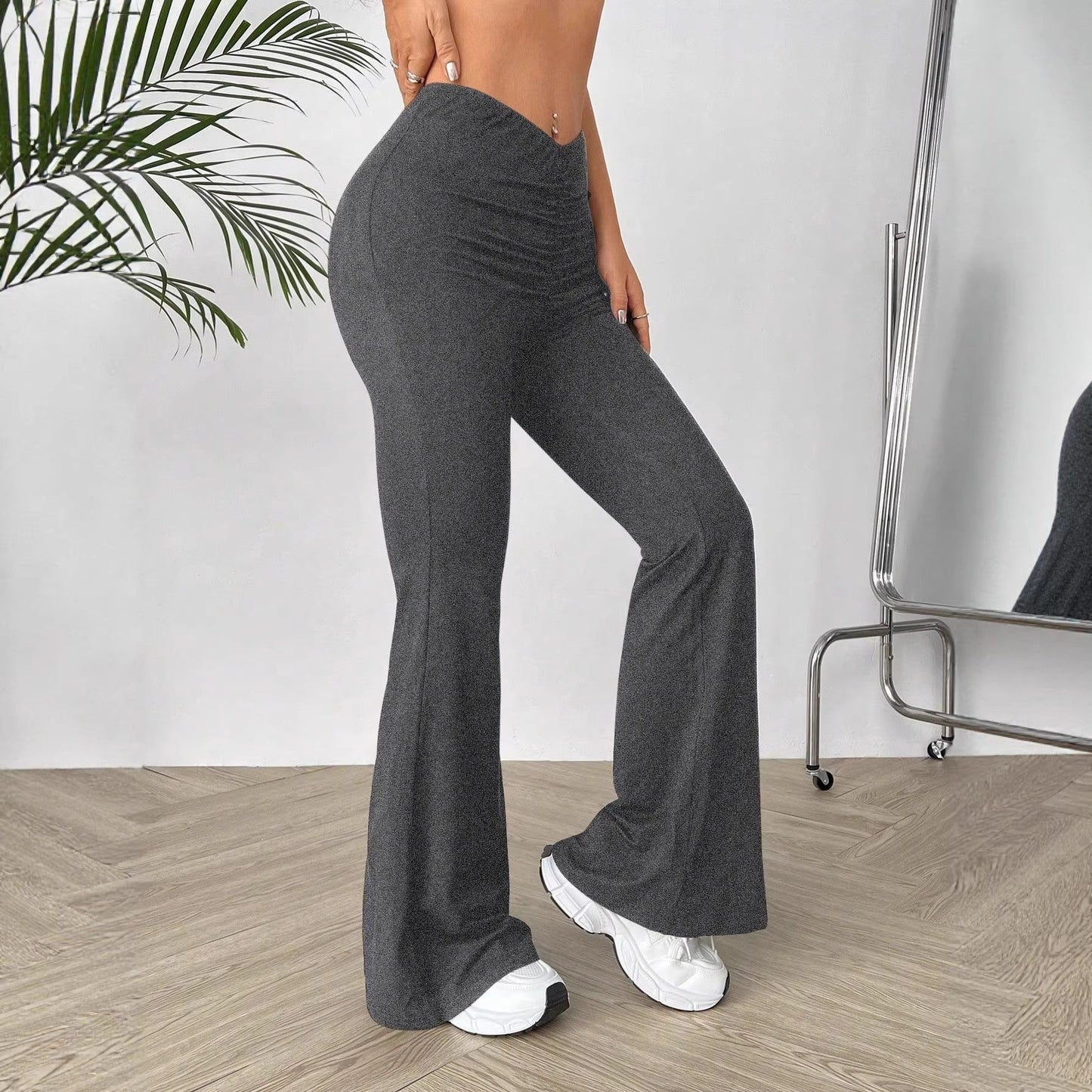 Damen Hochtaillierte Bootcut-Hose