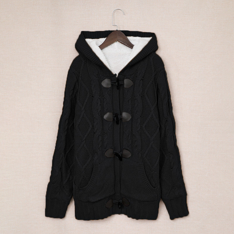 Damen Strickjacke Hochkragen Bequem Knöpfe Norvielle